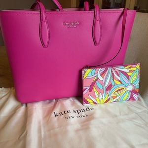 Kate Spade All Day Large Tote Bag with zipper pouch